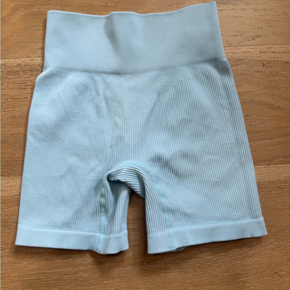 Target Light Blue Women's Ribbed Bike Shorts